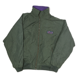 MISTY MOUNTAIN Womens Green & Purple Zip Jacket XL Polyester Plain Reversible