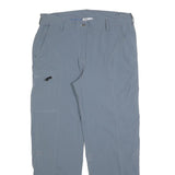 VARANUS Mens Relaxed Blue Polyester Blend Zip Trousers W34 L30 Casual Outdoor