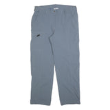 VARANUS Mens Relaxed Blue Polyester Blend Zip Trousers W34 L30 Casual Outdoor