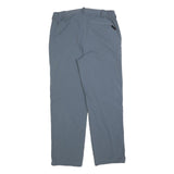 VARANUS Mens Relaxed Blue Polyester Blend Zip Trousers W34 L30 Casual Outdoor