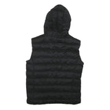 PHILIPP PLEIN Mens Black Hooded Zip-Up Sleeveless Polyester Jacket M