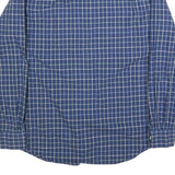 NAUTICA Mens Blue Checked Shirt M Cotton Blend Casual Long Sleeve Button