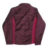 JACK WOLFSKIN Womens Maroon & Burgundy Zip Jacket UK 10 Polyester Fleece Outdoor