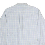 TOMMY HILFIGER Mens Blue & White Check Shirt L Classic Button-Down Long Sleeve
