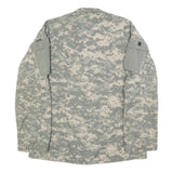 TULLAHOMA INDUSTRIES Mens Grey Camouflage Military Jacket M Cotton Blend Zip