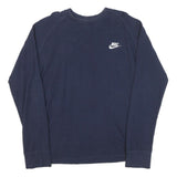 NIKE Mens Blue XL Long Sleeve Crew Neck Cotton Blend T-Shirt Casual Classic