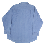 VAN HEUSEN Mens Blue Cotton Denim Shirt M Button Pocket Long Sleeve Comfortable
