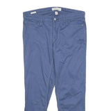 CALVIN KLEIN JEANS Womens Slim Blue Trousers W32 L27 Cotton Blend Zip Casual