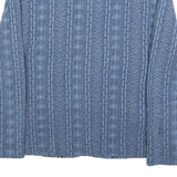 CHARMANT Womens Blue Cotton Blend Button Jacket UK 14 Textured Pattern Stylish