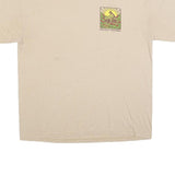 HANES Mens Beige Project Rwanda Graphic T-Shirt L Short Sleeve Crew Neck