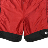 STARTER Mens Shorts Red & Black Casual 2XL W38 Relaxed Fit Drawstring Pockets