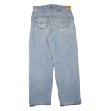 DICKIES Mens Jeans Blue Regular Straight Denim Medium W36 L32 Cotton Blend Zip