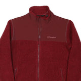 BERGHAUS Womens Red Jacket M Polyester Blend Fleece Outdoor Zip Up Casual