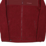 BERGHAUS Womens Red Jacket M Polyester Blend Fleece Outdoor Zip Up Casual