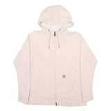 CARHARTT Womens Cream Zip Up Hoodie M Cotton Blend Casual Wear