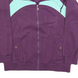 ADIDAS Womens Purple & Light Blue Track Jacket UK 16 Polyester Zip Athletic