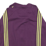 ADIDAS Womens Purple & Light Blue Track Jacket UK 16 Polyester Zip Athletic
