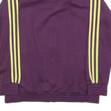 ADIDAS Womens Purple & Light Blue Track Jacket UK 16 Polyester Zip Athletic