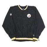 STARTER Mens Black Yellow Pittsburgh Steelers Pullover Nylon L L Jacket