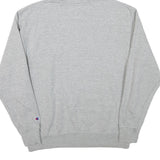CHAMPION Mens Grey Hoodie L Cotton Blend Pullover Camouflage Logo
