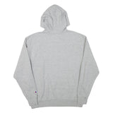 CHAMPION Mens Grey Hoodie L Cotton Blend Pullover Camouflage Logo