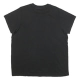 ADIDAS Womens Black & White Graphic T-Shirt UK 14 Short Sleeve Crew Neck