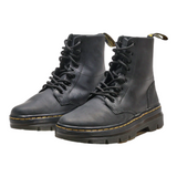 DR MARTENS Combs Lace-Up Boots Black Leather Womens UK 3