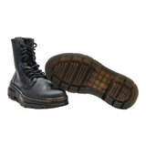 DR MARTENS Combs Lace-Up Boots Black Leather Womens UK 3