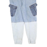 KARL KANI Mens Jeans Blue Regular Cargo Denim Light W38 L30 Streetwear