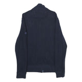 BEN SHERMAN Mens Blue Cotton Zip Jacket M Plain Casual Lightweight Stylish