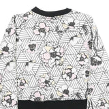 FILA Womens White & Black Floral Sweatshirt Crew Neck XS Lightweight Comfort