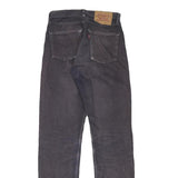 LEVI'S Mens Black Regular Straight Denim Jeans W26 L31 Classic Casual Button Fly