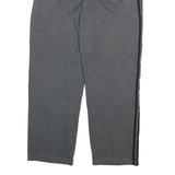 ADIDAS Mens Joggers Grey & Black Slim Straight L W30 L30 Casual Sportswear