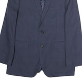 LAUREN RALPH LAUREN Mens Blue Classic Jacket M Cotton Plain Button Formal Blazer