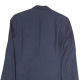 LAUREN RALPH LAUREN Mens Blue Classic Jacket M Cotton Plain Button Formal Blazer