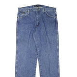 WRANGLER Mens Blue Cotton Blend Regular Straight Jeans W34 L32 Classic Design