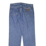 WRANGLER Mens Blue Cotton Blend Regular Straight Jeans W34 L32 Classic Design