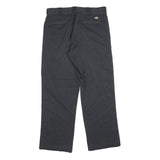 DICKIES Mens Cotton Blend Black Regular Straight Trousers W32 L30 Workwear