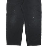 CARHARTT Mens Cotton Blend Black Relaxed Straight Trousers W40 L29 Workwear