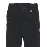 CARHARTT Mens Cotton Blend Black Relaxed Straight Trousers W40 L29 Workwear