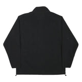 FASHION PROMO Mens Black Jacket L Polyester Blend Plain Zip Casual Outdoor