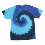 PORT & COMPANY Mens Blue Tie Dye T-Shirt M Short Sleeve Crew Neck Walker-Dixon
