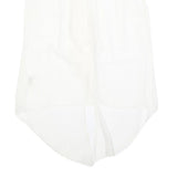GANT Womens White Silk Blend Ruffle Sleeveless Top UK 14 Elegant Lightweight