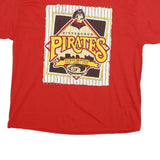 GILDAN Womens Red Pittsburgh Pirates Graphic T-Shirt XL Short Sleeve Crew Neck
