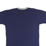 MAJESTIC Mens Blue & Grey Mariners Graphic Short Sleeve Crew Neck L T-Shirt