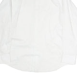TOMMY HILFIGER Mens White Plain Shirt L Classic Button Collar Long Sleeve Cotton
