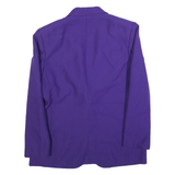 KORET Womens Purple Wool Blend Classic Jacket M Button Closure Plain Elegant