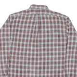 POLO RALPH LAUREN Mens Grey & Red Check Shirt L Button Down Collar Long Sleeve