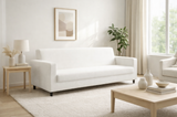 Anyseat 4-Seater Sofa Cover – Plain White Style Slipcover for Living Room Chair Protection
