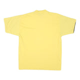 CAMP BEVERLY HILLS Mens Yellow T-Shirt M Short Sleeve Crew Neck Cotton Blend